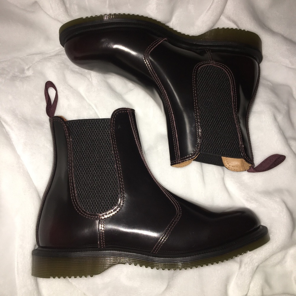 Dr. Martens Flora Cherry Red Chelsea Boots